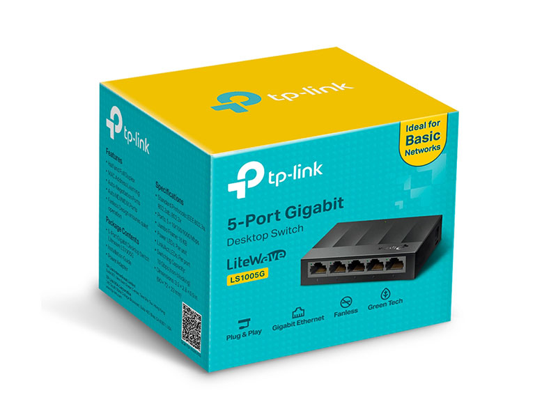 TP-LINK LS1005G V3 5-Port 10/100/1000Mbps Desktop Switch