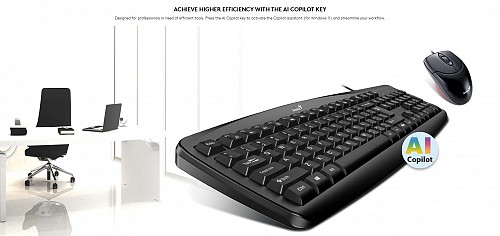 Genius Keyboard-Mouse Set Wired KM-200 English