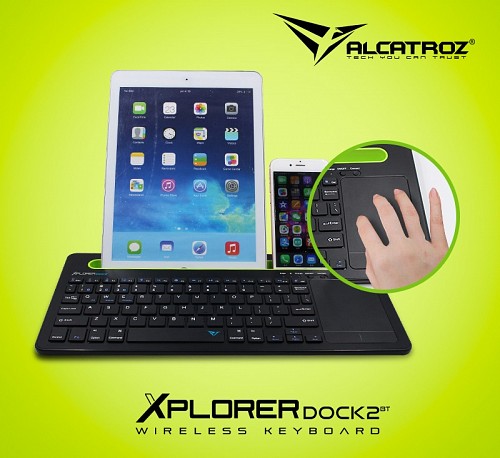 Alcatroz XPLORER DOCK2BT BT Keyboard-Touchpad Dock Black-Red