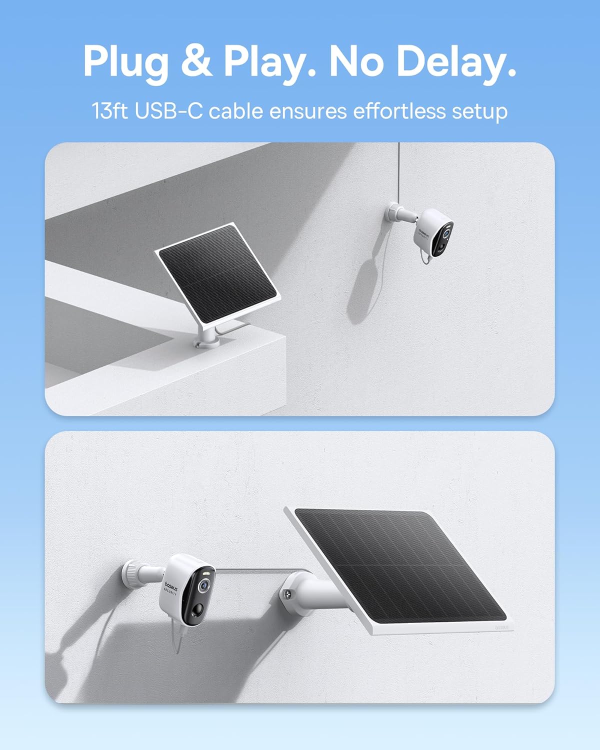 Baseus Security A1 Solar Panel White