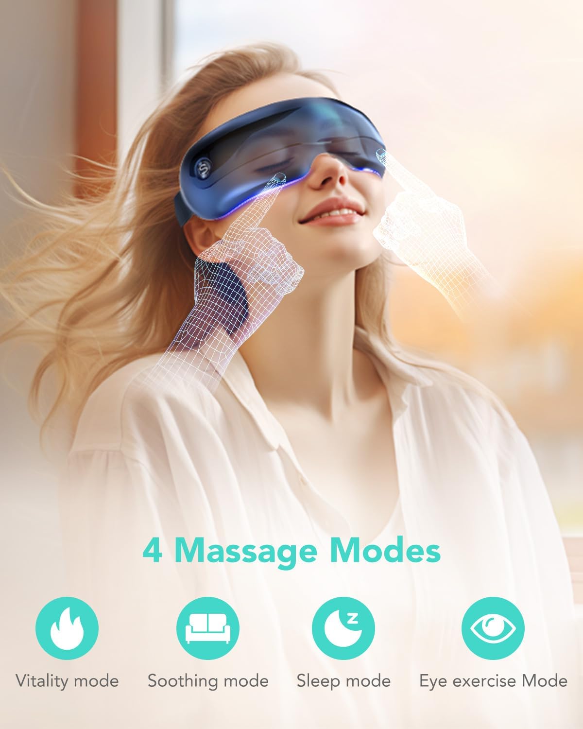 SKG Eye Massager Airbag-Hot Compress-Music & Visible Window E3 Pro