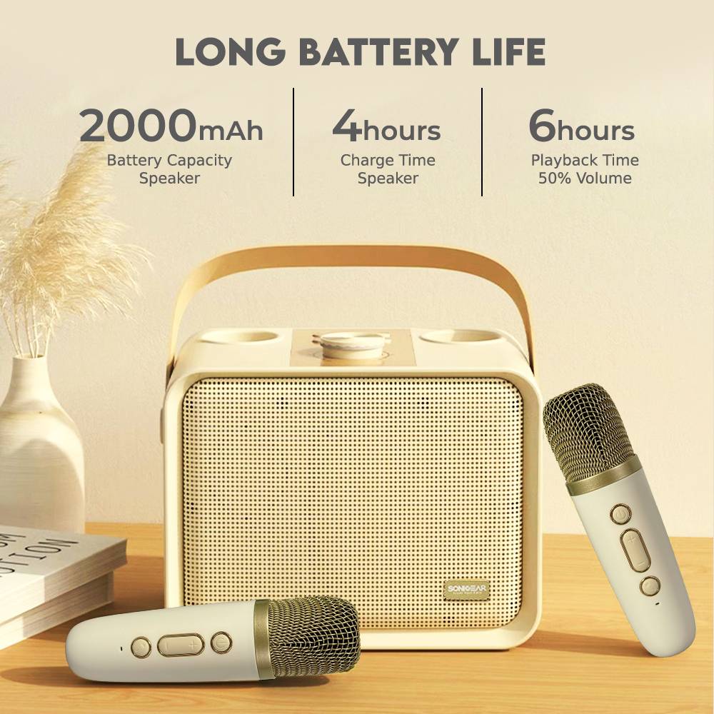 SonicGear Portable Speaker BT/Wireless Dual Mics iOX K600 Souffle