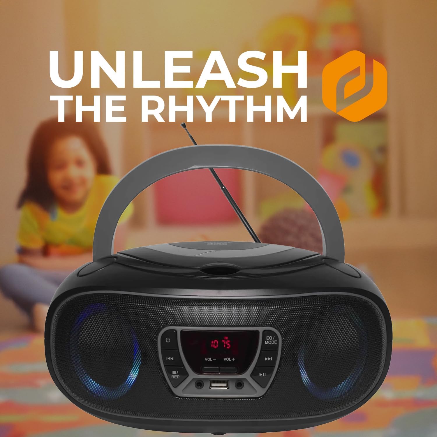 Denver Boombox  CD FM BT USB TCL-212BTGR Grey