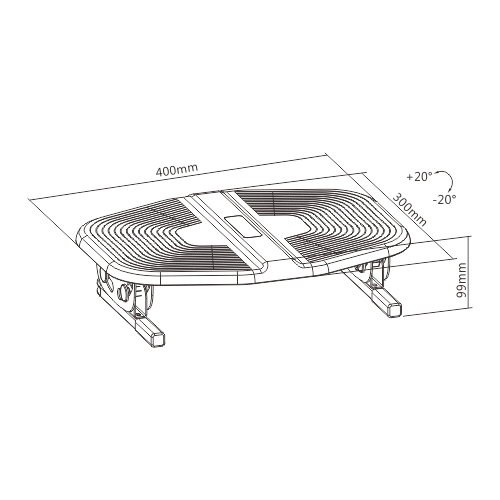 Brateck Ergonomic Foot Rest FR-11B Black