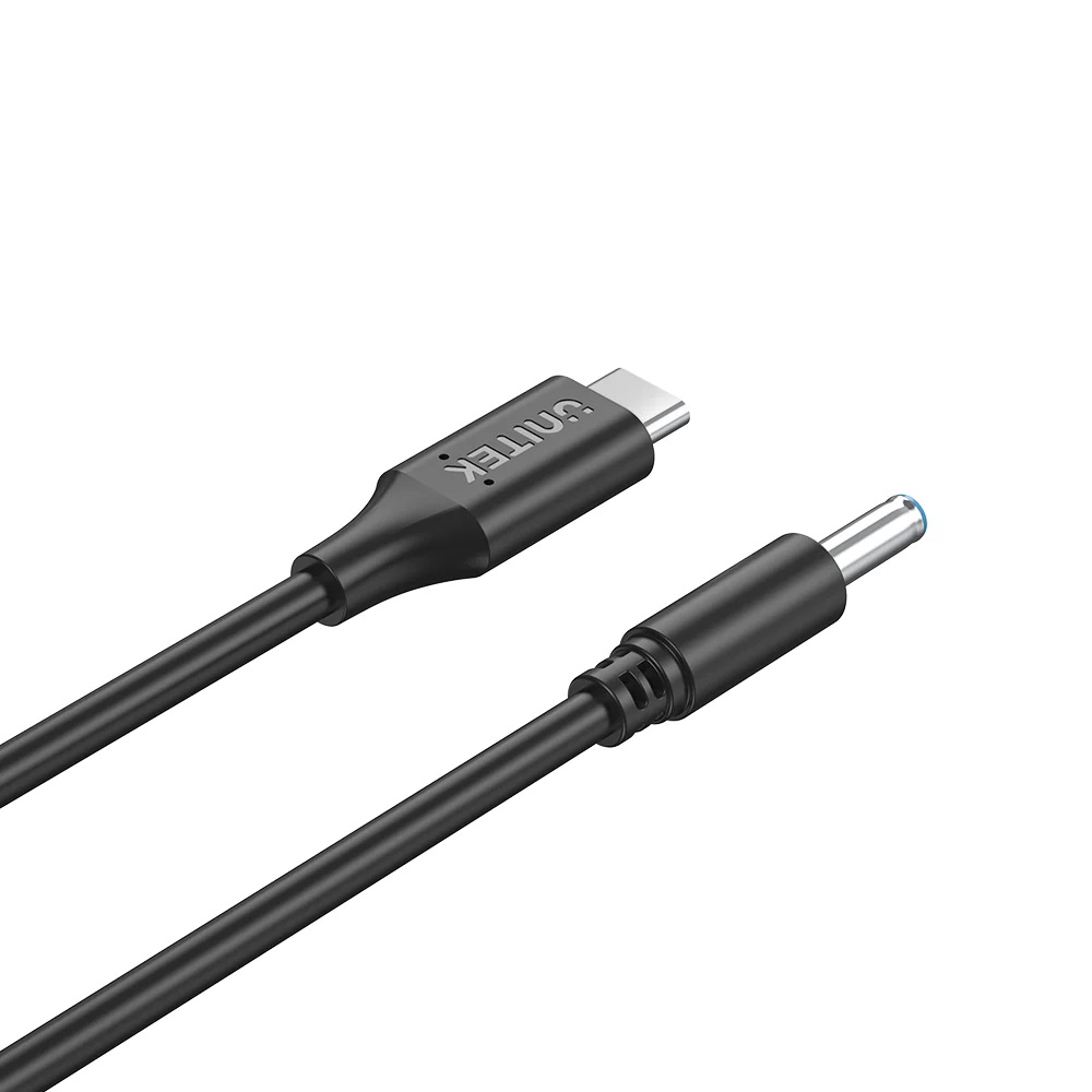 Unitek UCL USB-C to DC Cable 1.8m 65W for HP 4.5x3.0mm C14117BK
