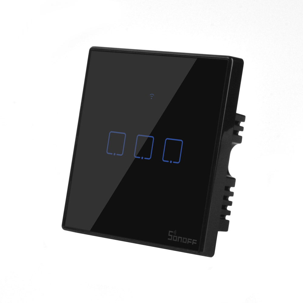 Sonoff T3 UK 3C WiFi Smart Wall Touch Switch Black