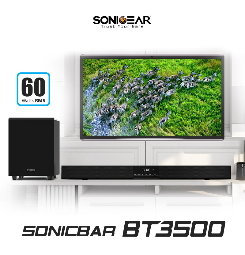 SonicGear BT3500 Soundbar with Subwoofer BT-USB-FM
