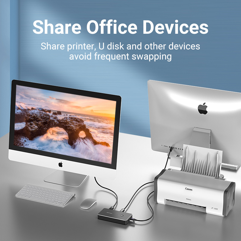 Vention KVM VGA Switch 2-Port 4K DBEB0