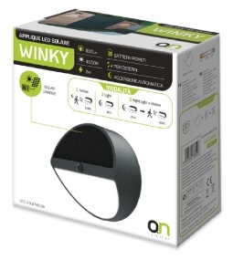 GBC ON LED Solar Outdoor Wall Light WINKY Natural White