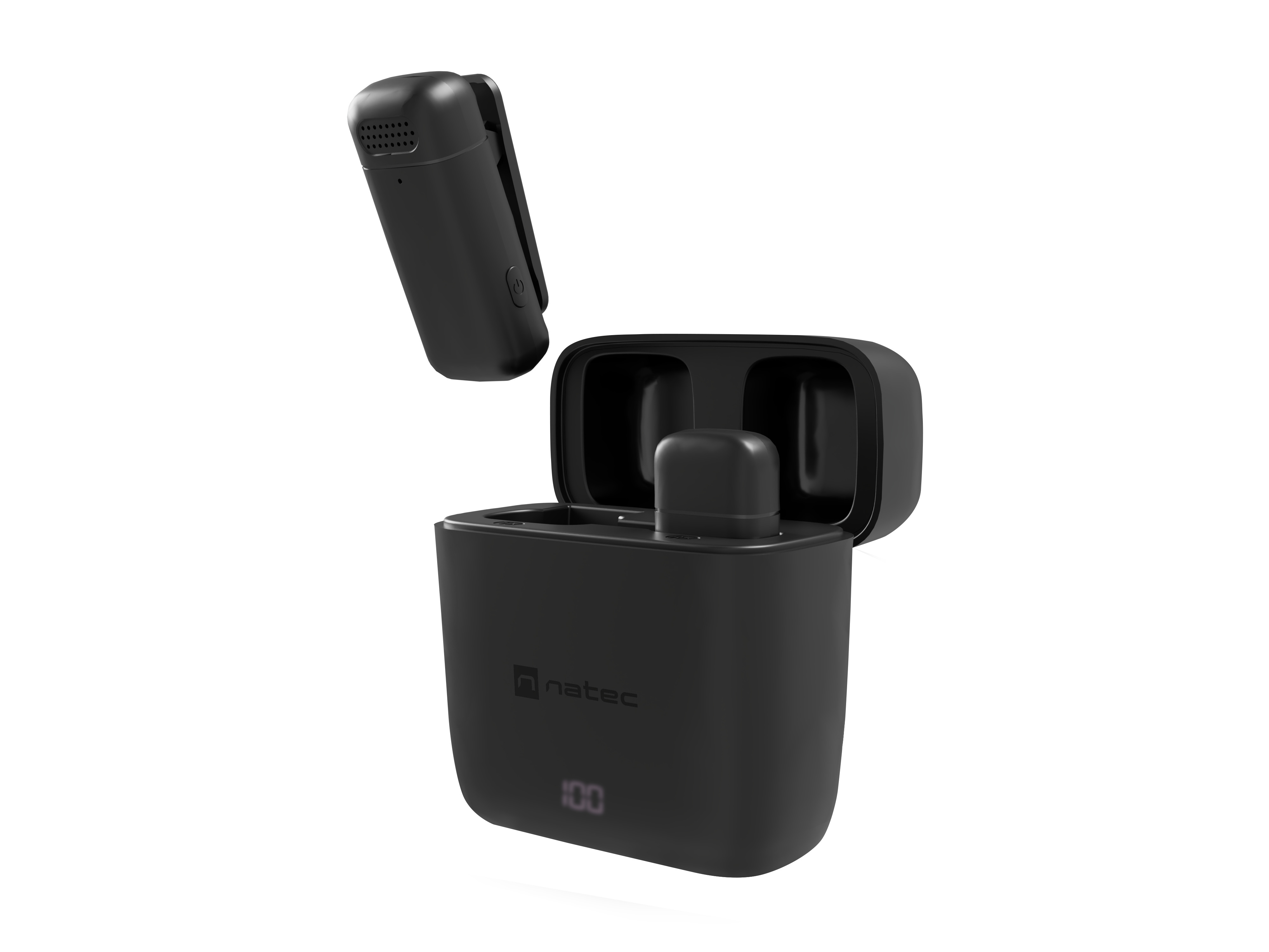 Natec Wireless Wearable Microphones for Contect Creators USB-C HOPPER LAVALIER