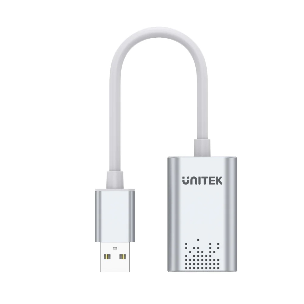 Unitek Y-247A External USB Soundcard USB-A to Stereo Audio Headset/Speaker and Microphone