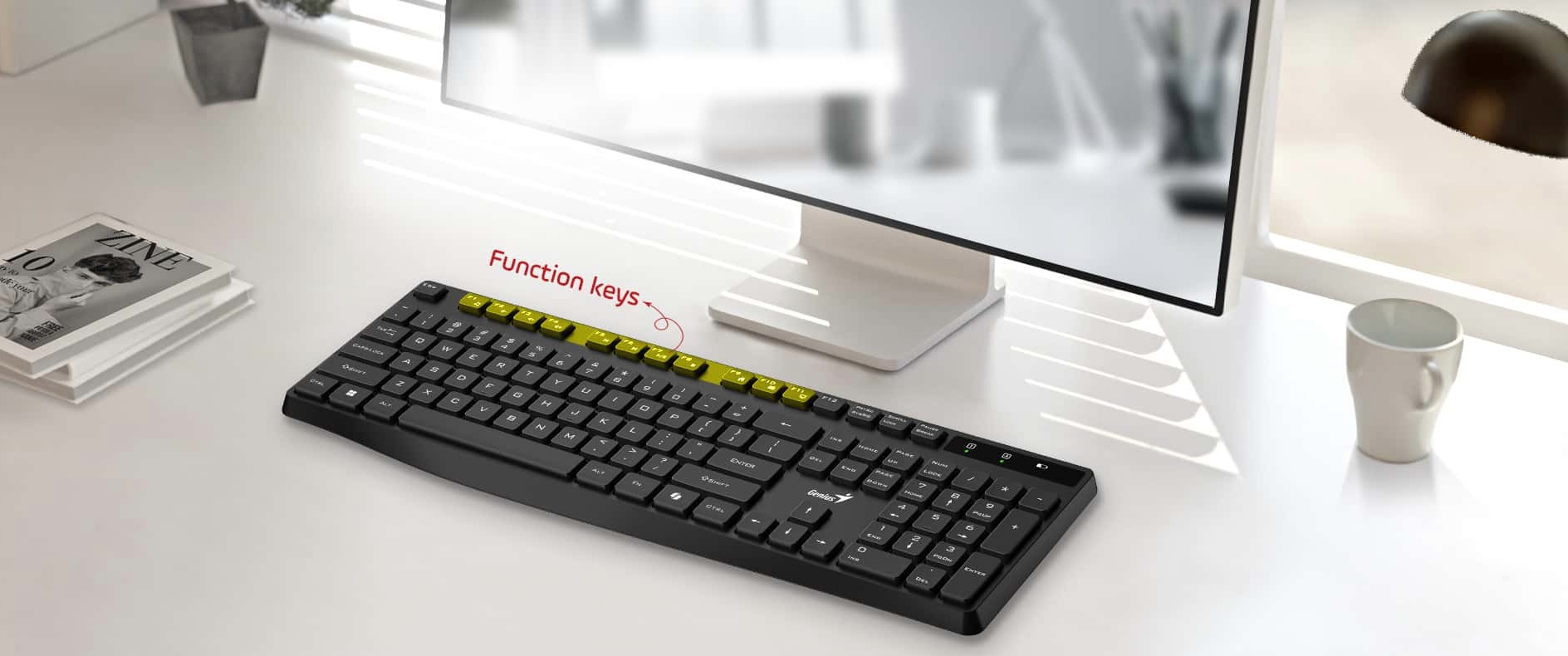 Genius Keyboard Wireless AI Silent & Low Profile KB-7200 English