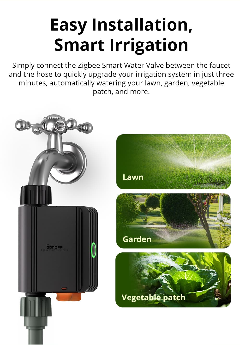 Sonoff ZigBee Smart Water Valve (irrigation System) SWV-BSP