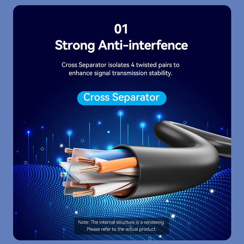 Vention NETWORK Cable CAT6 UTP 5.0m Black IBRBJ