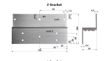 Dahua AC Single Door Magnetic ZL Bracket For ASF280A