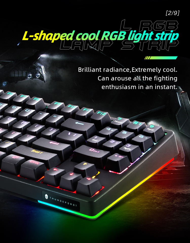Thunderobot KG3089R Black Mechanical Gaming Keyboard 89 Red Switch Keys