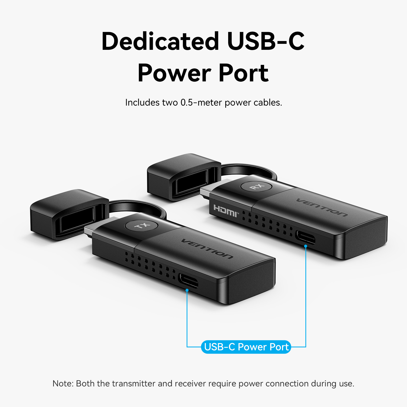 Vention HDMI Wireless Transmitter and Receiver Black ADKB0