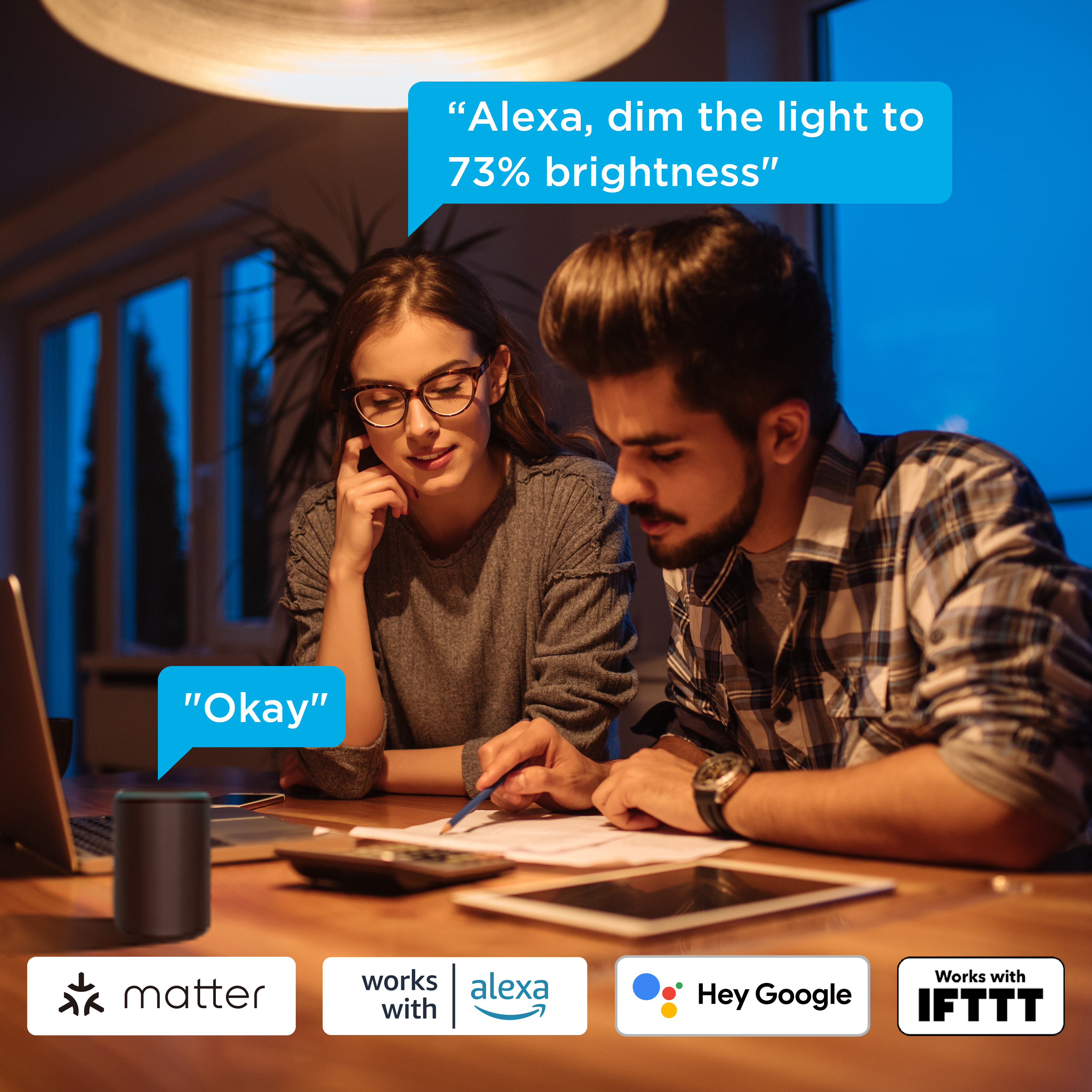 Govee Bulb Ceiling E27 Smart LED 800 Lumens Cold White/Warm White (Pack of 2) B8015C02
