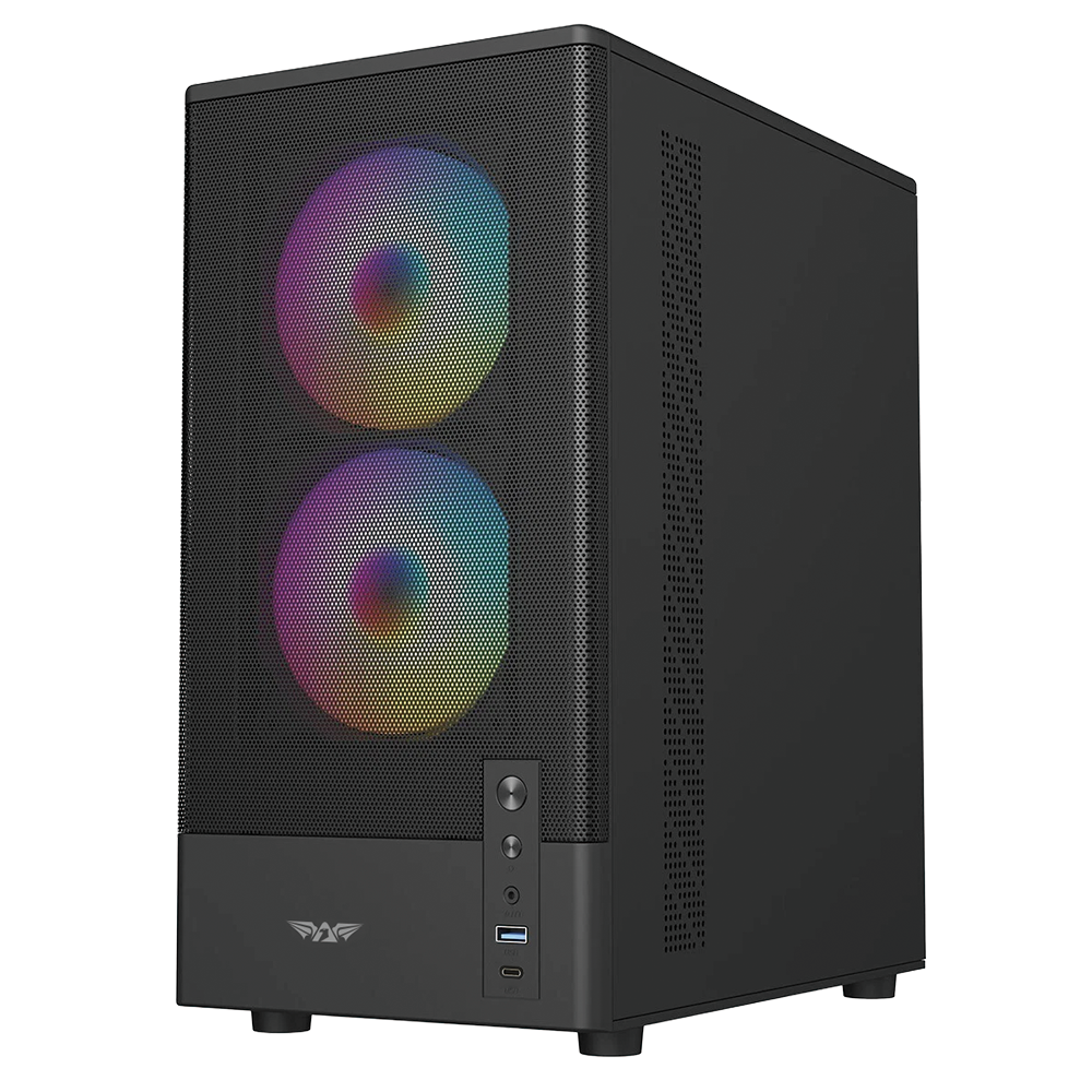 Armaggeddon Gaming Case M-ATX DEEPFREEZE DUPLEX 2 Black 3x ARGB Fans