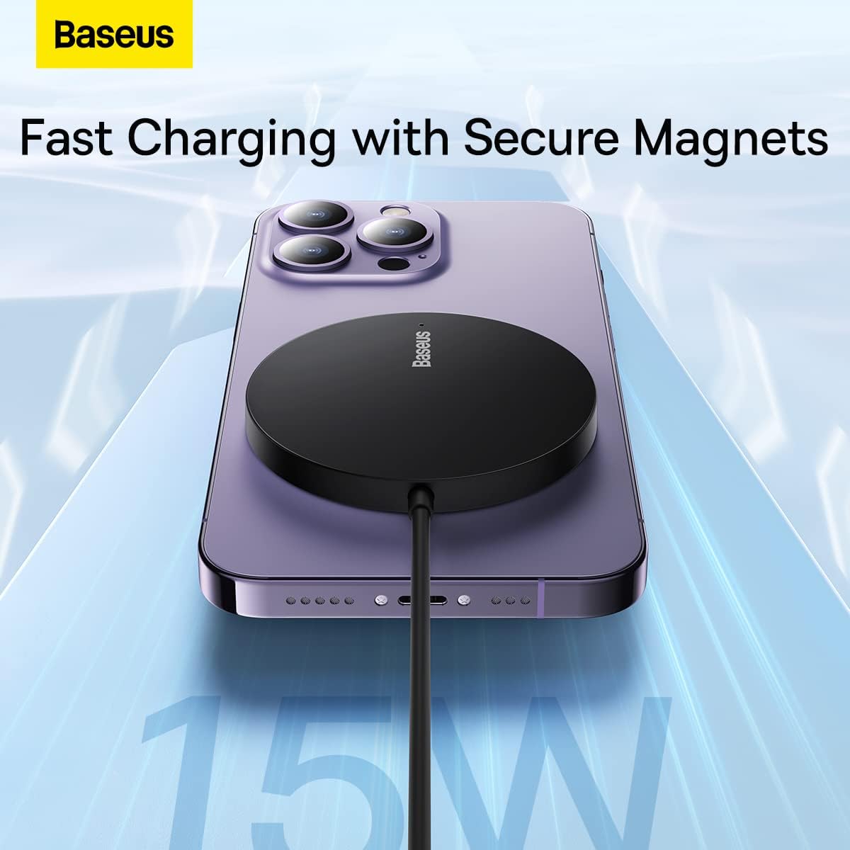 Baseus Charger Desktop Wireless 15W Magnetic Simple Mini3 Black