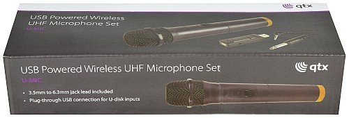 QTX U-MIC USB UHF Microphone 863.2MHz 171.806UK