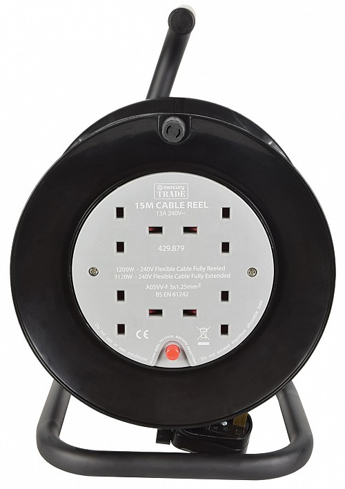Mercury 4-Gang Mini Extension Reel 15.0m 429.879UK