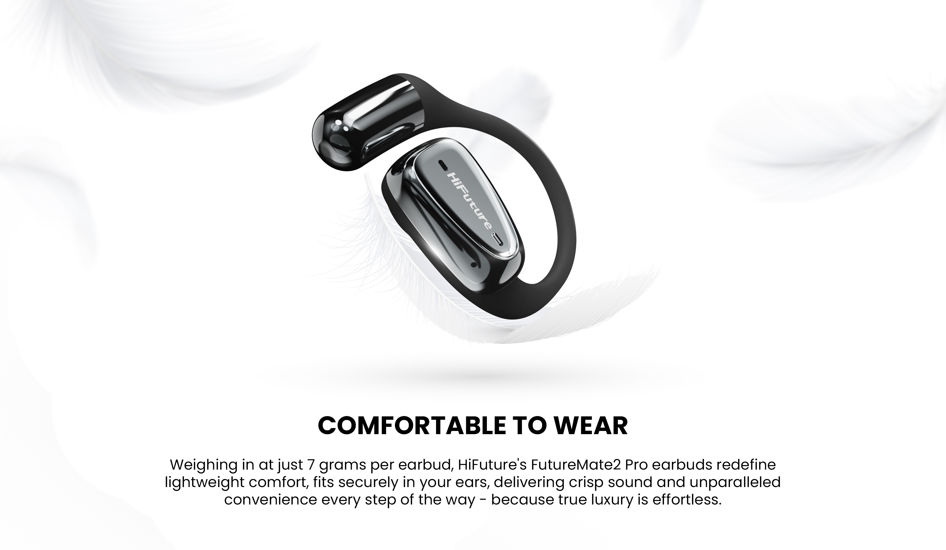 HiFuture Headphones Open Ear FutureMate 2 PRO Black
