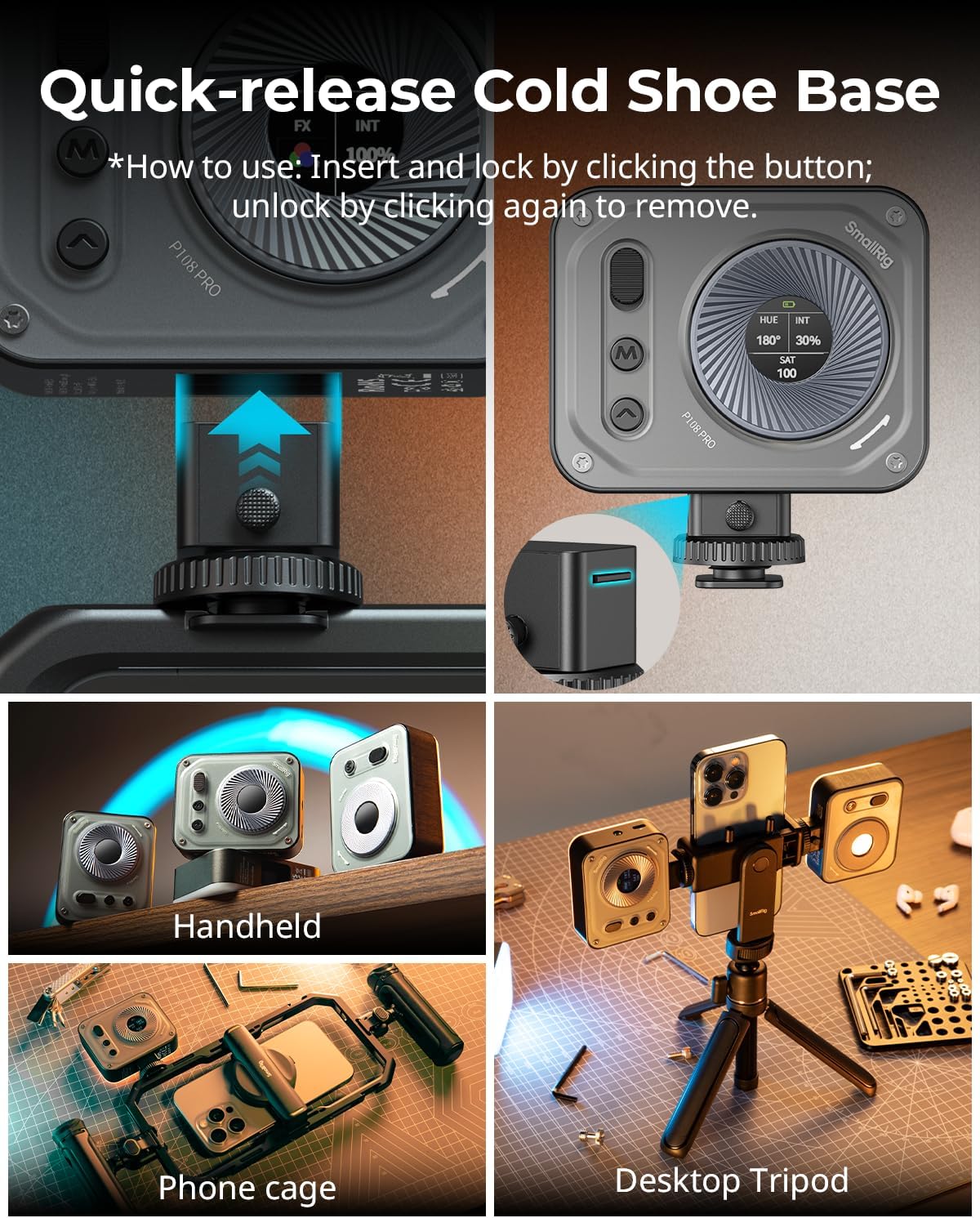SMALLRIG Vibe P108 Pro RGB Video Light