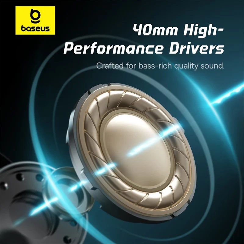 Baseus Headphones Wired Gaming 3.5mm GoPlay 1 Max White