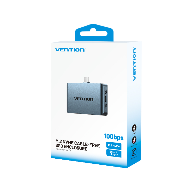 Vention MA Portable Plug & Play Cable-Free NVME Enclosure KPXH0