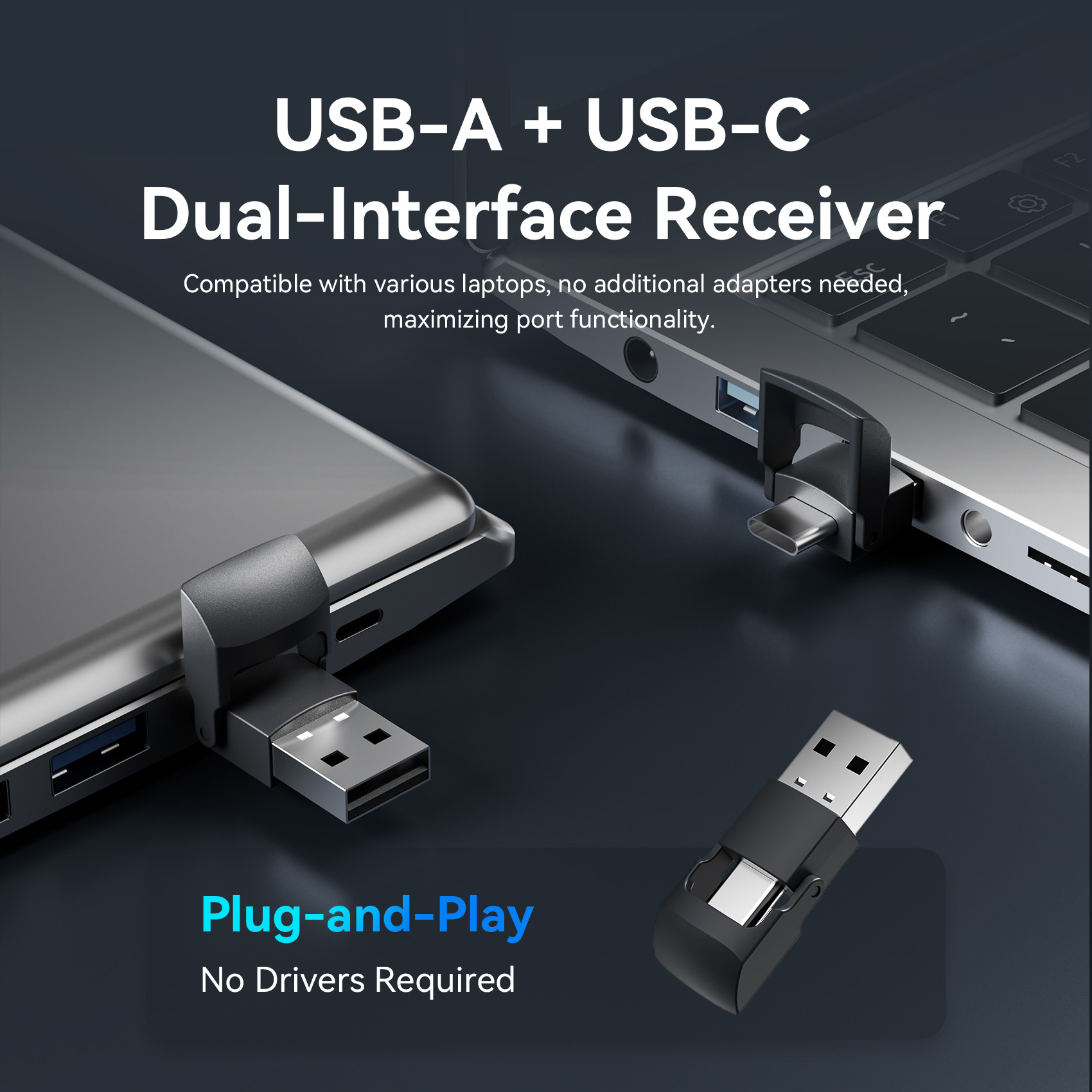 Vention Wireless Presenter Red Laser Pointer & Air Mouse Rechargeable KQPB0