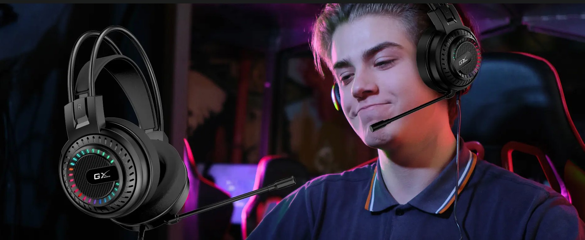 Genius Gaming Headset USB RGB Stereo 50mm HS-GX570U