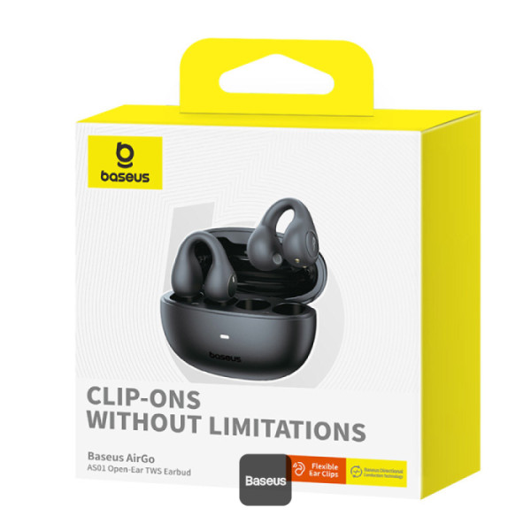 Baseus Headphones Open Ear AirGo 1 Ring Black