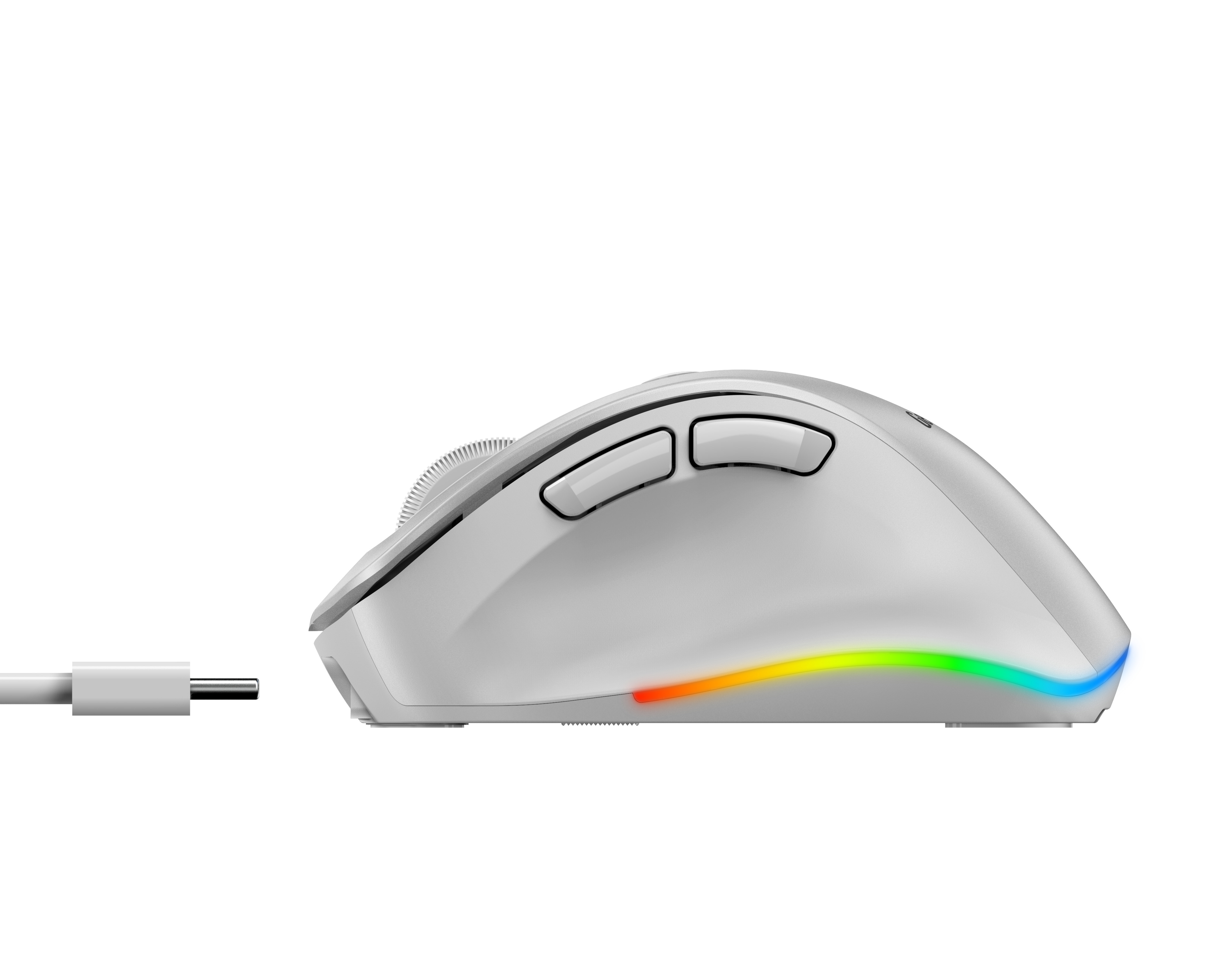 Genius Mouse Wireless+BT Rechargeable Mini RGB Ergo 9000S Pro White
