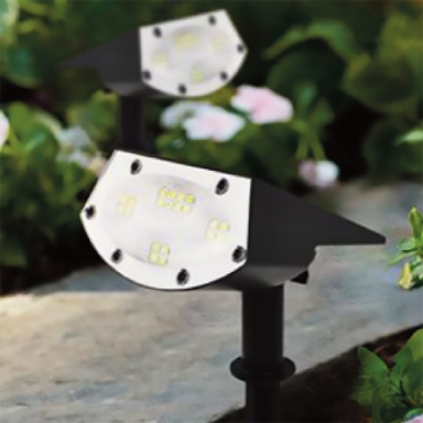 REXER Outdoor Natural White IP65 LED Solar Spotlight with Spike 2000mAh