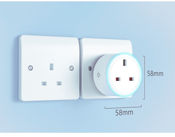 WOOX R6147 Wi-Fi Smart Plug With Power Metering 13A UK (2pack)