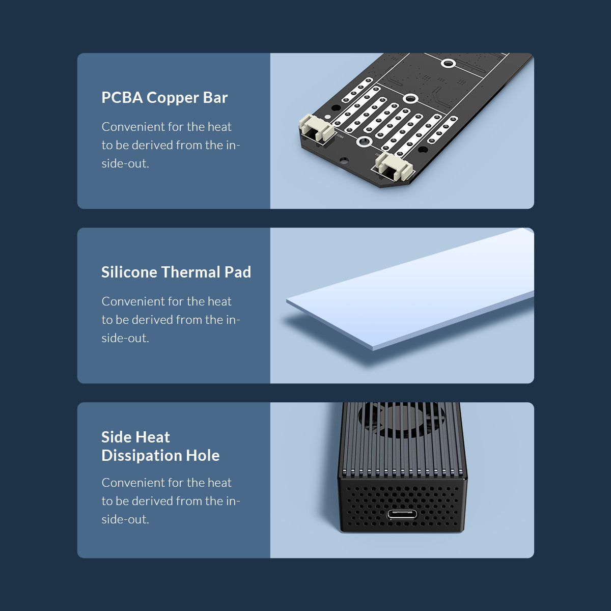 Orico USB-C 3.2 M2 NVME SSD Aluminum Enclosure Black M2PVC3-G20