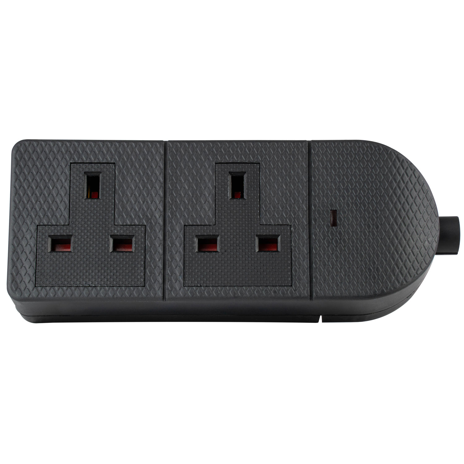 Mercury POWER Extension Trailing Socket Heavy Duty 2-Gang 13A Black 429.620UK