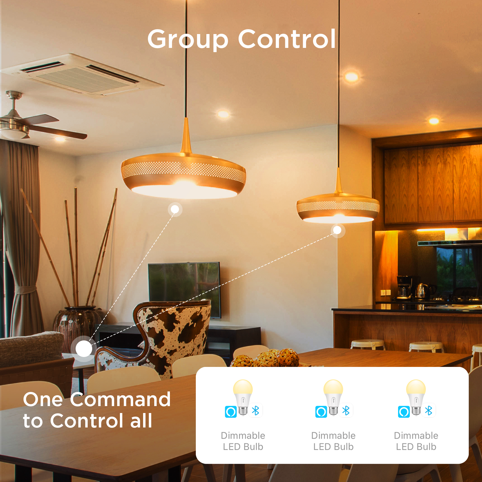 Govee Bulb Ceiling E27 Smart LED 800 Lumens Cold White/Warm White (Pack of 2) B8015C02
