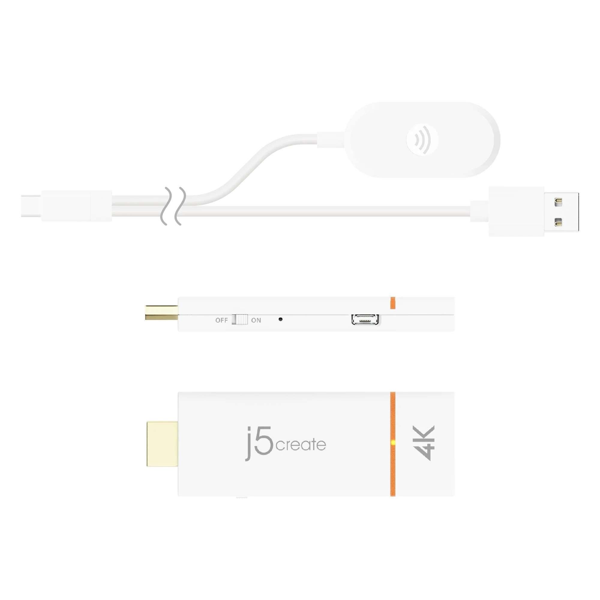 j5create Screencast Wireless Display Adapter HDMI 4K Miracast/AirPlay USB Powered JVAW76