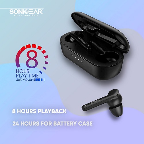 SonicGear EARPUMP TWS 5 PRO IPX5 Earphones Black