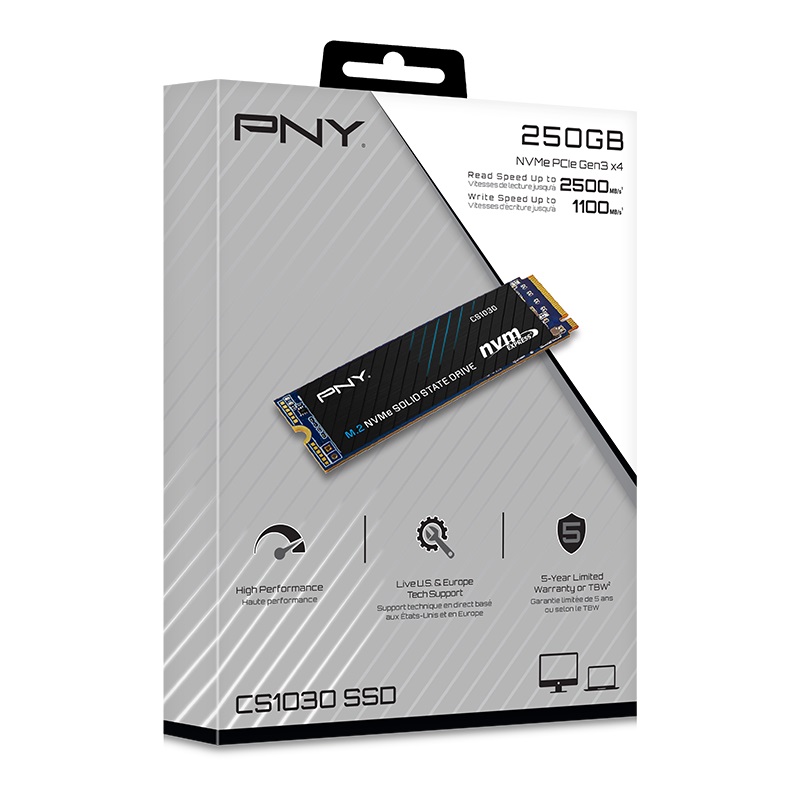 PNY SSD M.2 NVMe PCIe Gen3 250GB CS1030