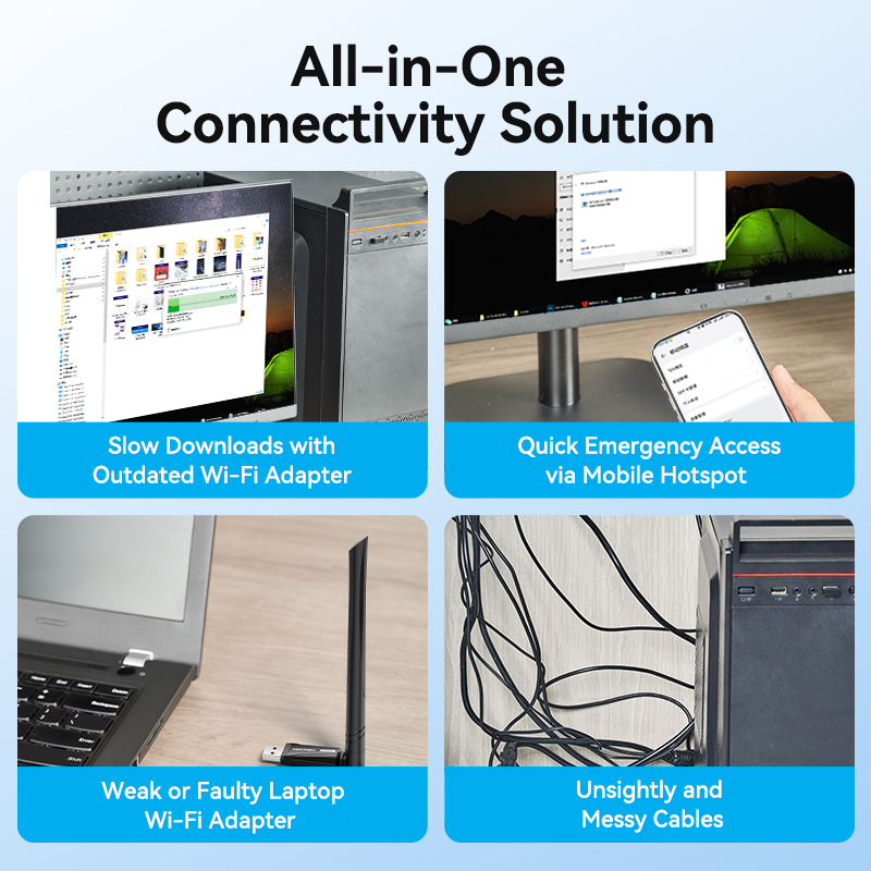 Vention NETWORK USB WiFi Antenna AX900 Dual Band High Gain KDWB0