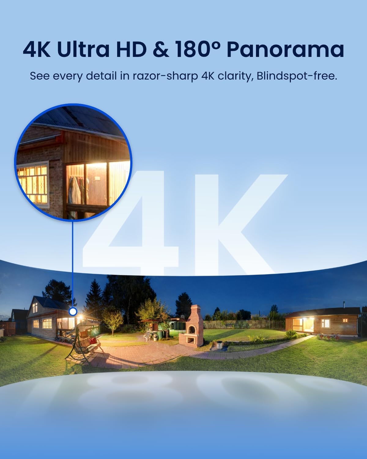 Reolink WIFI Outdoor Camera Panoramic Ultra-Wide View 4K Elite Floodlight 240v