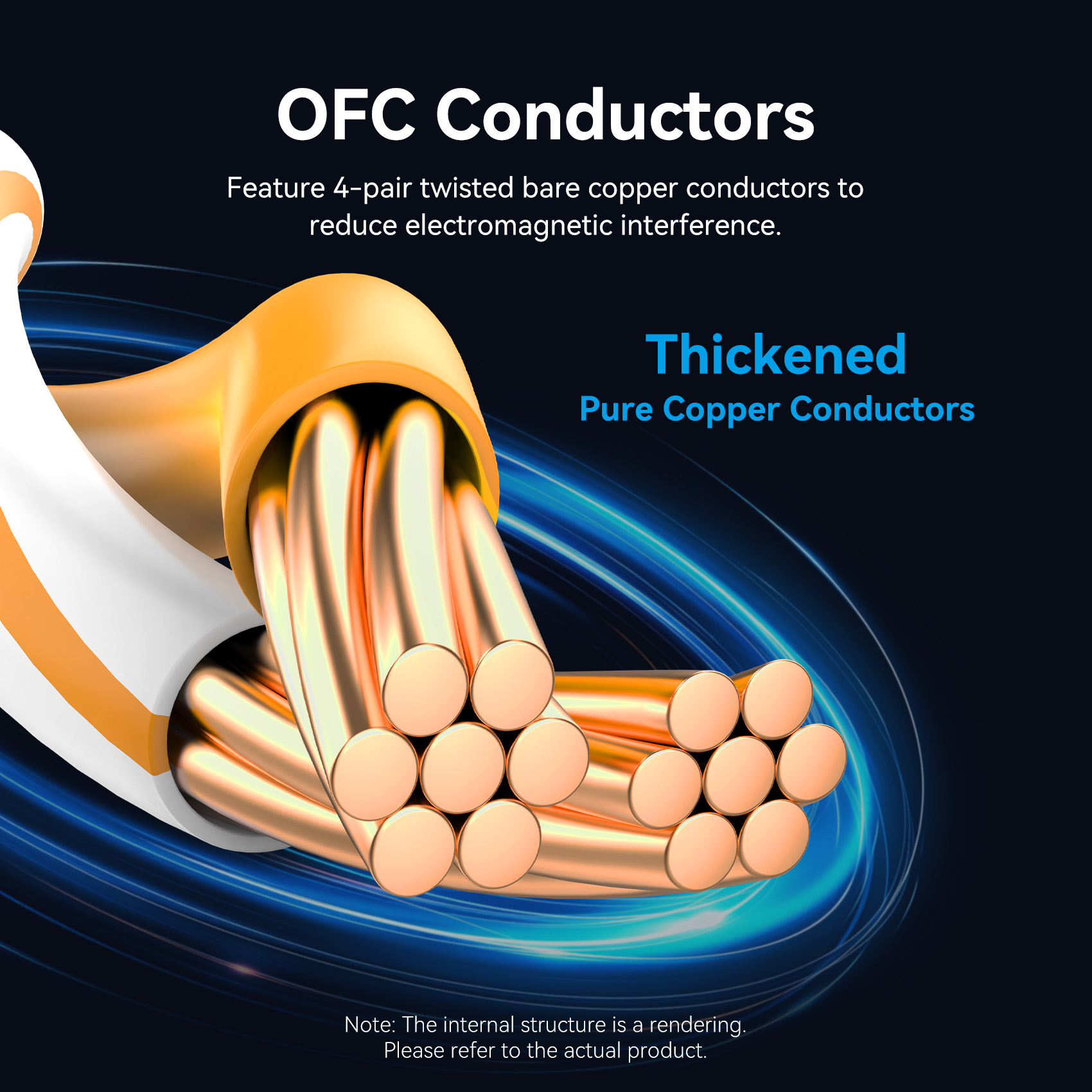 Vention NETWORK Cable CAT7 Flat 15.0m Black ICGBN