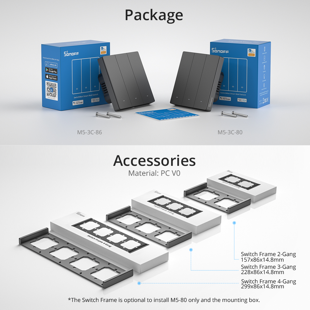 Sonoff M5 UK 3C WiFi Smart Wall Mechanical Switch