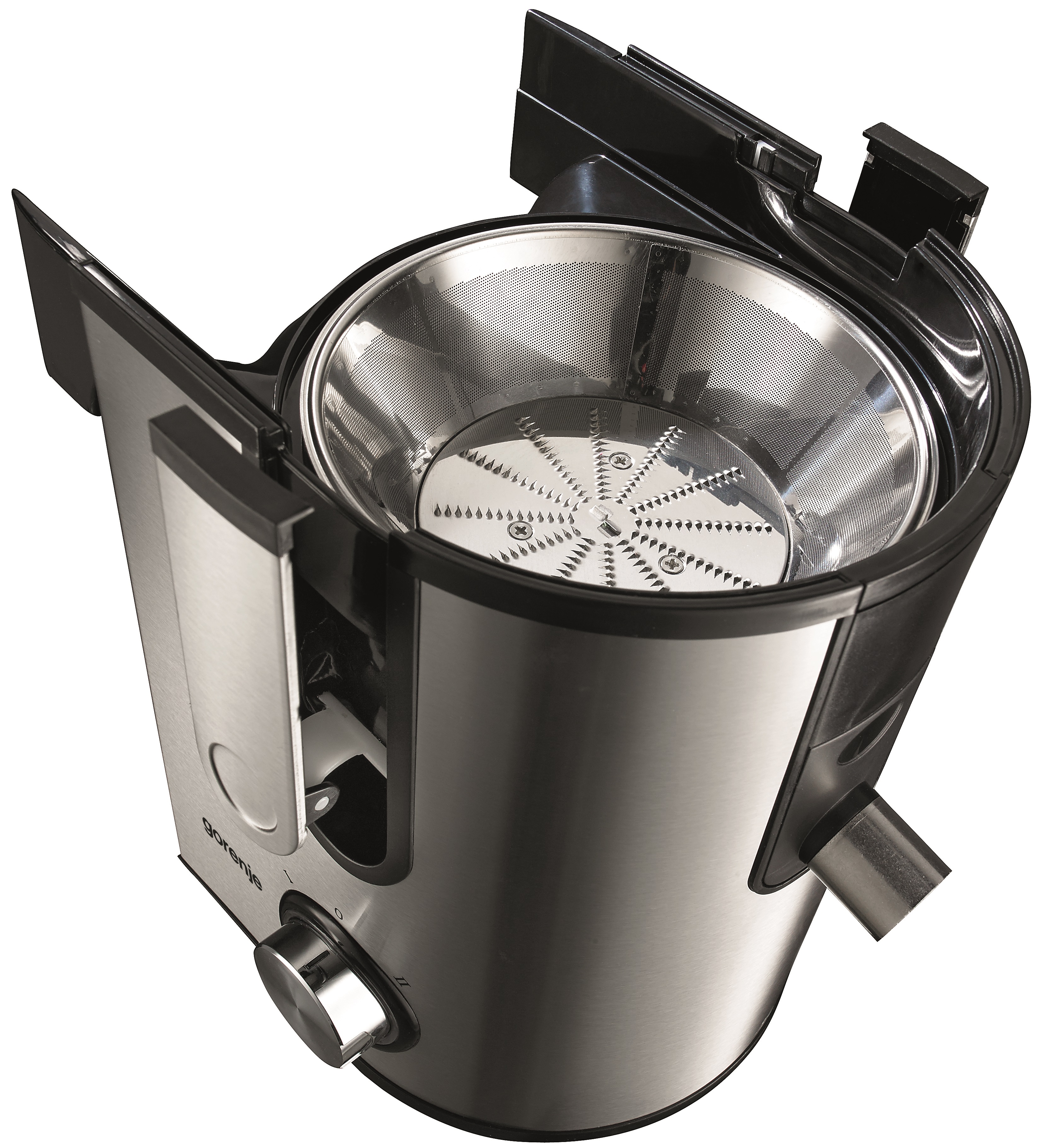 Gorenje Kitchen Juicer 900W 1.5L Pulp Container XXL Tube JC900E Inox/Black