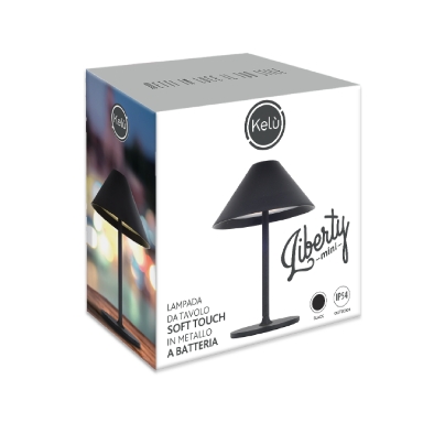 KELU MINI LIBERTY USB-C Rechargeable IP54 Aluminium Table Lamp 240LM 4000mAh Black