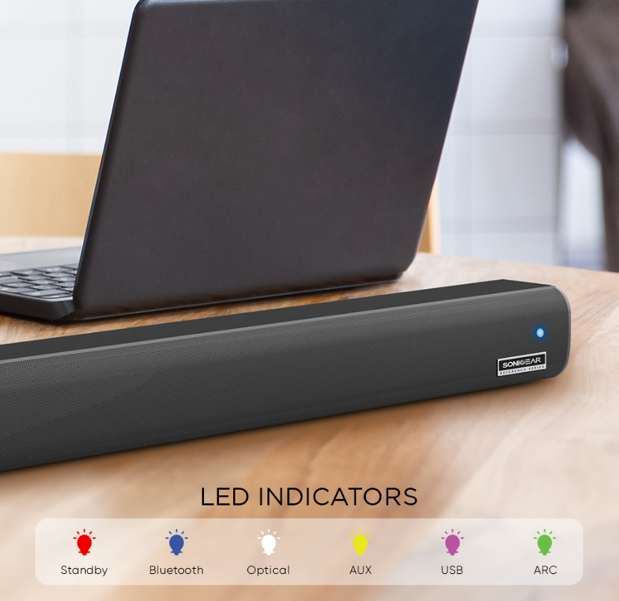 SonicGear STUDIOBAR 500HD Maverick 100W HiFi DSP Soundbar BT-USB-HDMI