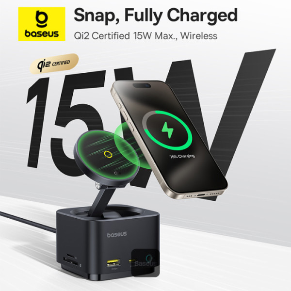 Baseus IT USB Hub 7-in-1 MagPro 15W 4KHDMI/2xUSB-A/USB-C/Card Reader/PD100W